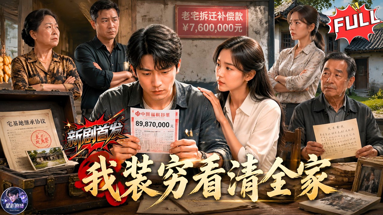 [FULL]《我裝窮看清全家》💰中獎8000萬後我故意裝窮！假裝欠債試探全家！兩個月看清全家真面目，親戚嘴臉全部暴露！😨#现实 #爽剧 #都市 #彩票 #亲情 #打脸 #漫剧全集 #真人ai短剧
