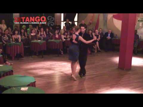  Dante Sanchez  and  Angelica Avalos  are  dancing  to  the  milonga  "  Parque Patricios  "