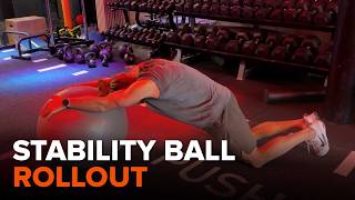 Stability Ball Rollout: Anti-Extension Core Builder exercise video thumbnail
