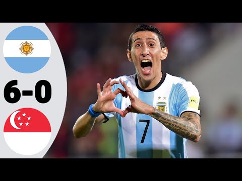 Argentina 6 × 0 Singapore | Extended Highlight and All Goals- 2017 HD
