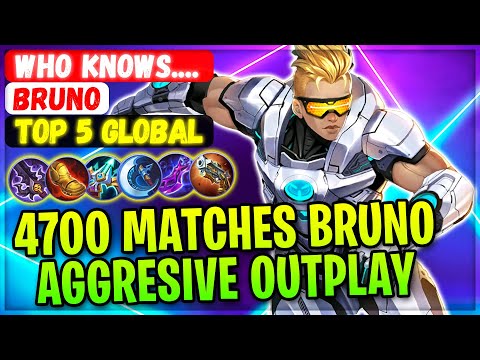 4700 Matches Supreme Bruno Aggresive Outplay [ Top 5 Global Bruno ] Who knows.... - Mobile Legends