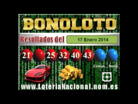 Loteria Nacional presenta Bonoloto Viernes 17 de Enero de 2014