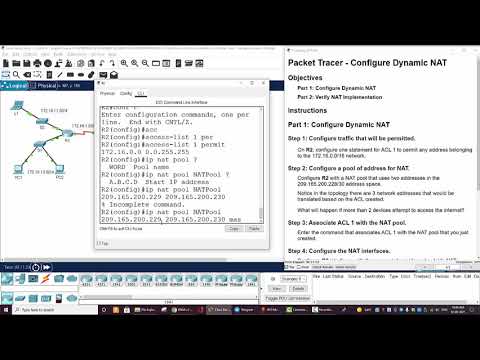 6.5.6 Packet Tracer - Configure Dynamic NAT