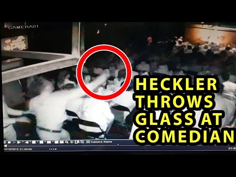 Heckler Throws Glass At Comedian