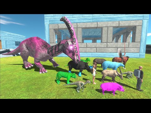 Escape from GIANT MUTANT PARA-TRICERATOPS - Animal Revolt Battle Simulator Escape from Monster