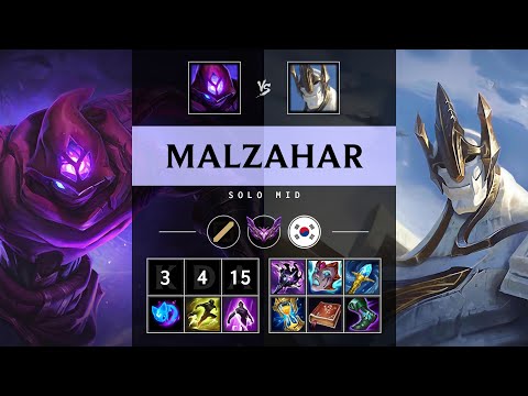 Malzahar Mid vs Galio - KR Master Patch 25.16