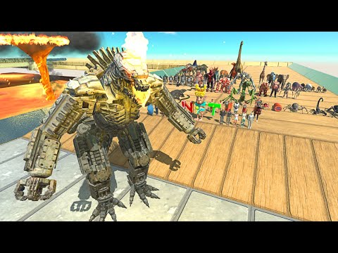 MECHAGODZILLA2021 LAVA DEATH RUN - Animal Revolt Battle Simulator