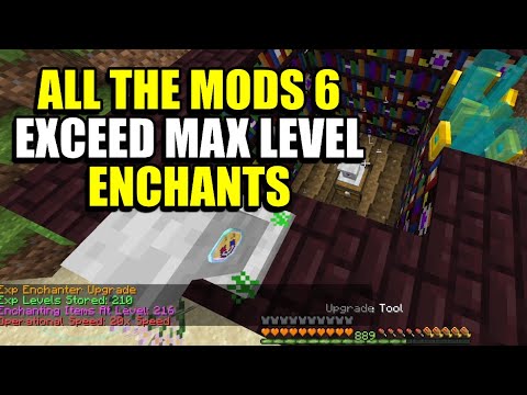 DEWSTREAM - Ep186 Exceed Max Level Enchants - Minecraft All The Mods 6 Modpack