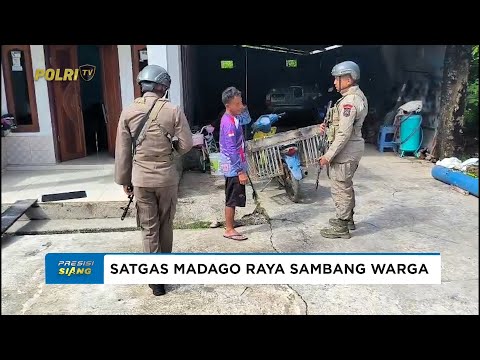 SATGAS MADAGO RAYA SAMBANGI WARGA DI WILAYAH OPERASI PERKUAT NASIONALISME