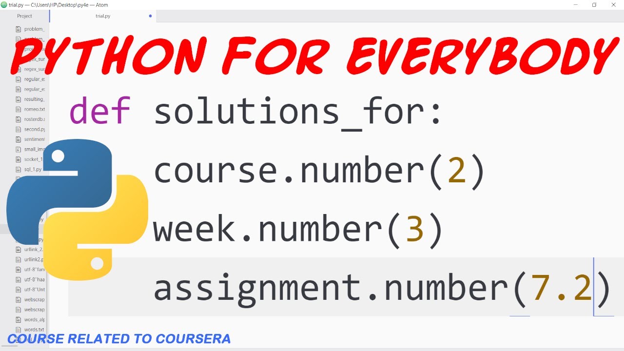 Python for Everybody Answers | Course 2 | Week 3 | Assignment 7.2