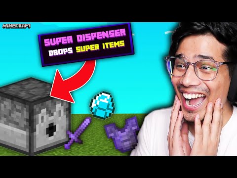 Anshu Bisht - Minecraft, But Dispenser Drops SUPER OP Items !!!