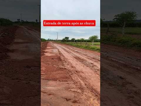 Estrada de terra após as chuvas no município de Lapão interior da Bahia
