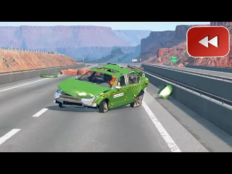 Reverse Cars vs Stones BeamNG Drive#31