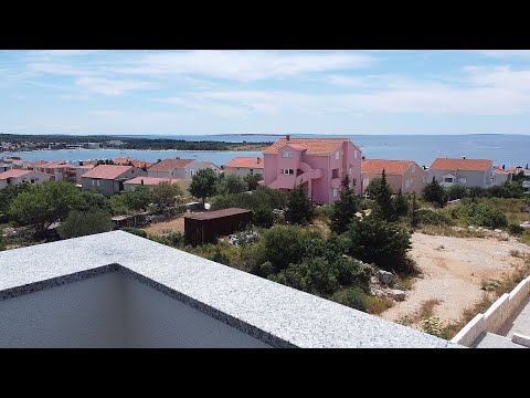 NOVALJA 3-sobni apartman u novogradnji, velika terasa, pogled na more