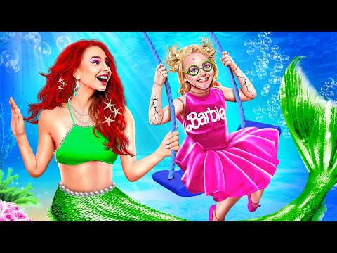 Örökbefogadott Barbie Sellő! Barbie Extrém átalakulás!