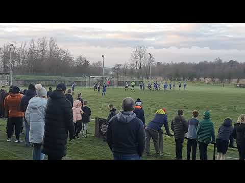 West Calder United free kick Vs Stoneyburn at Beechwood Tue 28 Dec 2021