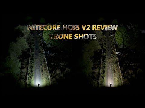 Nitecore HC65 V2 Headlamp, 1750 Lumens, 165m Range, with Drone Beamshots