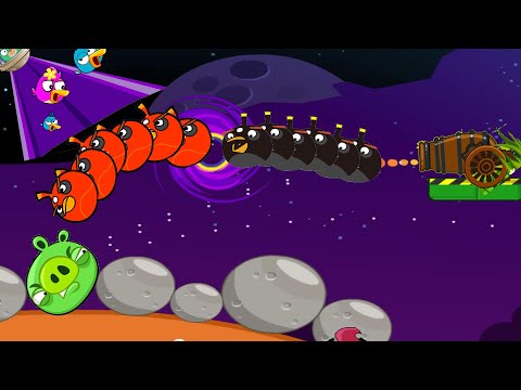 Angry Birds Cannon Collection 5 - SHOOT PIGGIES THROUGH BLACKHOLE IN SPACE!