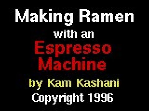 Making Ramen with an Espresso Machine by Kam Kashani