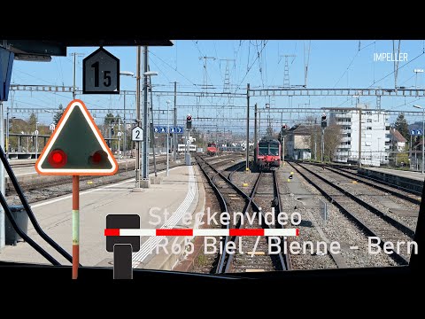 Cab ride / Führerstandsmitfahrt IR65 Biel/Bienne - Bern