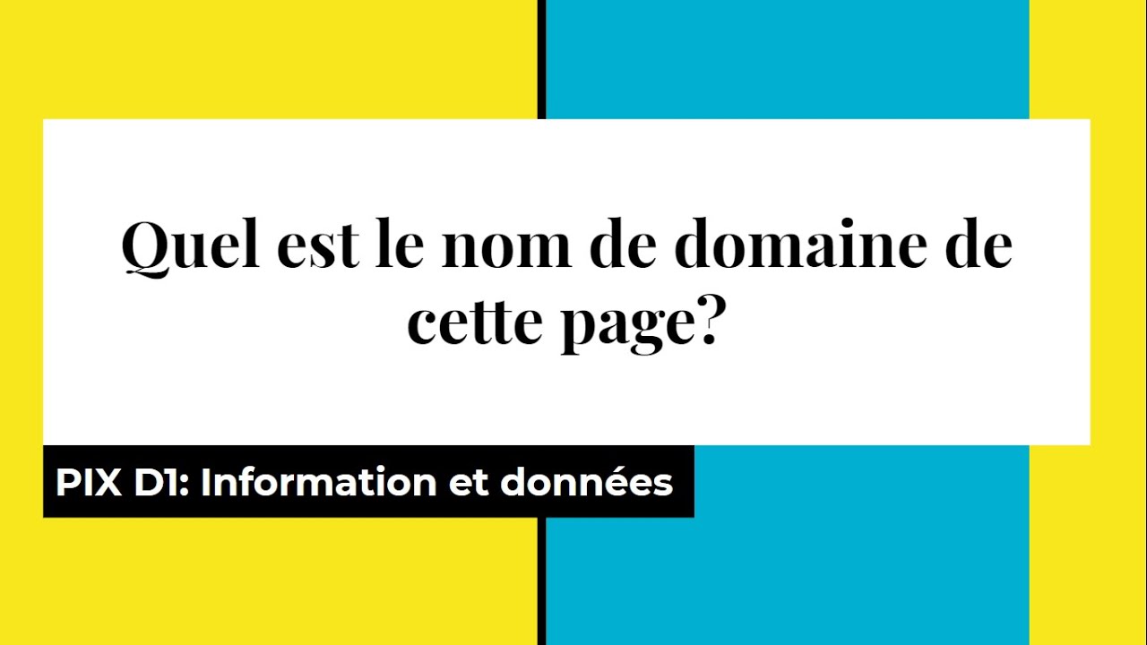 Quel est le nom de domaine de cette page