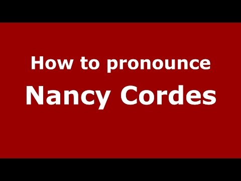 How to pronounce Nancy Cordes (American English/US)  - PronounceNames.com