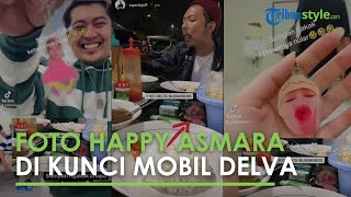 Foto Lucu Happy Asmara Jadi Gantungan Kunci Mobil Delva Irawan