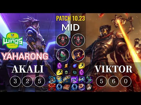 JAG Yaharong Akali vs Viktor Mid - KR Patch 10.23