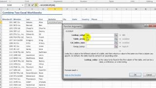 How to Combine 2 Excel Workbooks Using VLOOKUP