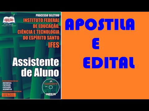 Edital e Apostila Concurso IFES 2015 Assistente de Aluno