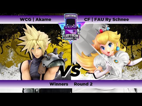 Flynns Arcade 056 Winners Round 2 - WCG | Akame (Cloud)Vs CF | Fau Ry Schnee (Peach) SSBU Tournament