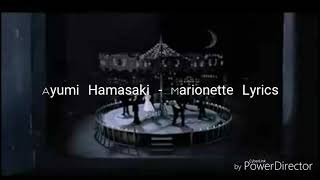 Marionette Lyrics by Ayumi Hamasaki