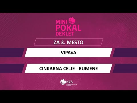 Mini pokal deklet - Vipava : Cink. Celje-rumene - za 3. mesto - Sezona 2019/20