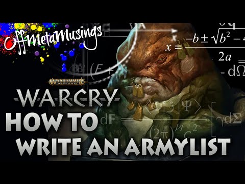 HOW TO WRITE lists for Warcry