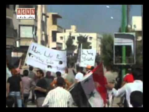 إطلاق النار من قبل قوات الأمن على المتظاهرين في مدينة كفر نبل بمحافظة إدلب خلال مظاهرة جمعة"أطفال الحرية"