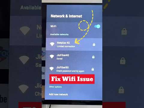 Fix WiFi Issue in Android TV | Limited Connection - Fix in 20 Sec. #wifi #androidtv