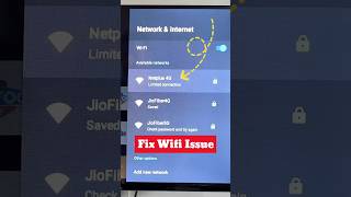 Fix WiFi Issue in Android TV | Limited Connection - Fix in 20 Sec. #wifi #androi