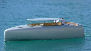Incredible Tender of The Sailing Yacht A Leaving Port Hercule in Monaco - 4K