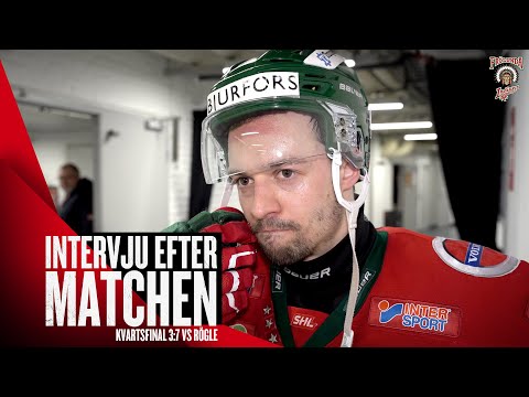 Frölunda: Youtube: Patrik Carlsson efter den tunga förlusten i kvart 3:7: 