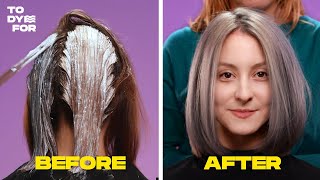 HOW TO DYE YOUR HAIR GREY/SILVER! | Brown to Silver Hair transition | TO DYE FOR