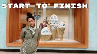 Making the Summer Windows for Anthropologie as a Full Time Display Artist