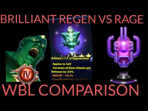 Tier 4 Hulk Brilliant Regen vs Rage WBL Comprison - Marvel Future Fight