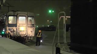 【連結】急行はまなす＋DD51連結作業　冬の函館駅
