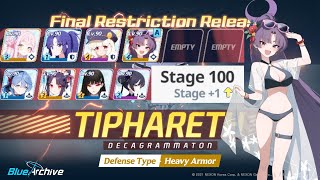 [Blue archive] Tiphareth yellow floor 100 | no ui, s hoshino, no healer | FRR Tiphareth stage 100