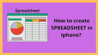 How to create SPREADSHEET in IPHONE? #apple #iphone #spreadsheet #techdudes #youtube