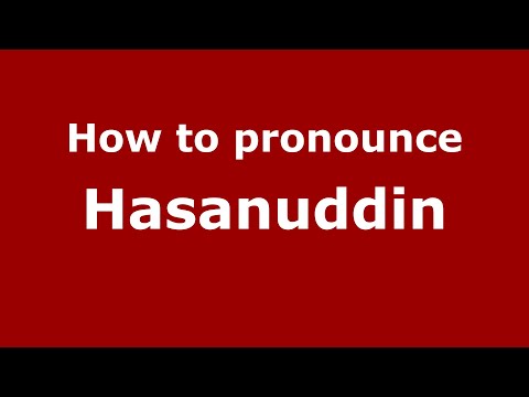 How to pronounce Hasanuddin