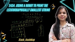 YouTube video '2434. Using a Robot to Print the Lexicographically Smallest String | Hash Map | Stack | Leetcode'