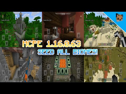 The Best Seed for Minecraft pe 1.16.0.63 bedrock! Mcpe 1.16 seed Stronghold, All biomes and Village!