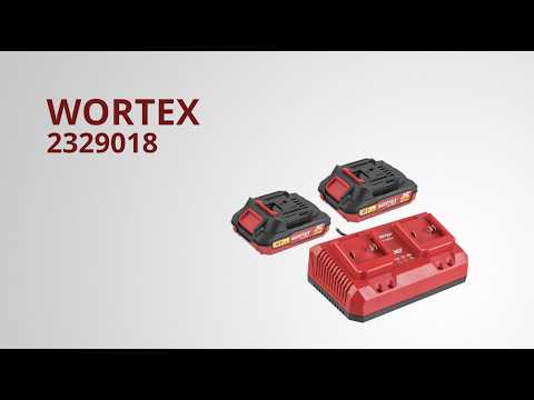 фото набор аккумулятор 2х2 а*ч и зарядное устройство 2х2 а wortex (вортекс) xlt. 18.0 в, 2.0 а*ч, индикат 0