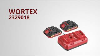 Battery 2x2Ah and Charger 2х2А Set WORTEX XLT